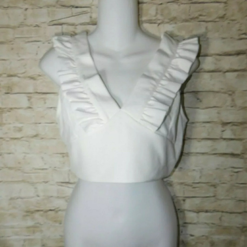 Shein White Blouse Size Medium